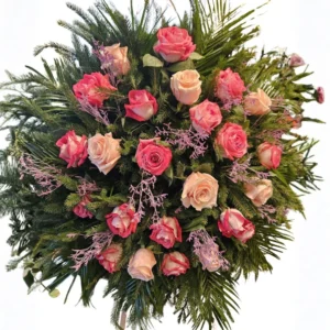 Kwiaty do pogrzebu: wieniec 1