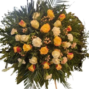 Kwiaty do pogrzebu: wieniec 3