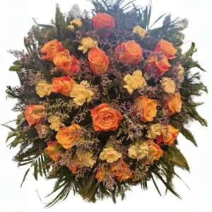 Kwiaty do pogrzebu: wieniec 4