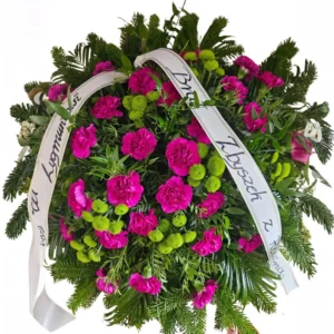 Kwiaty do pogrzebu: wieniec 6